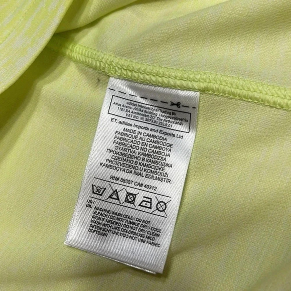 Adidas  women top ,Small ,activewear,fitted, gym , workout, yellow,tennis, gift - Picture 9 of 14